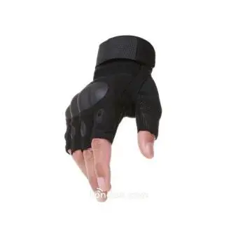 Hard Knuckle Gym Bikers Gloves - Black