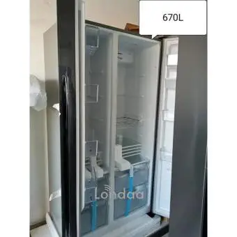 Hisense 670l RC-67WS4SB1 Side By Side Inox Fridge With Dispenser Black - 3