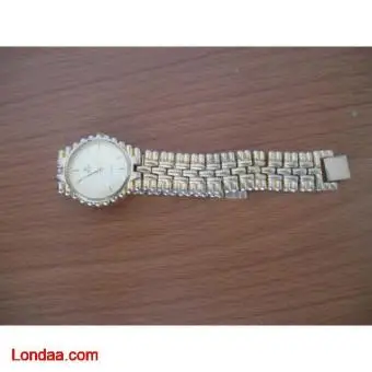 18k used gold water resistant watch