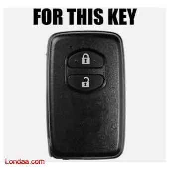Toyota smart key 2007-2013 2 button silicone remote cover black - 2