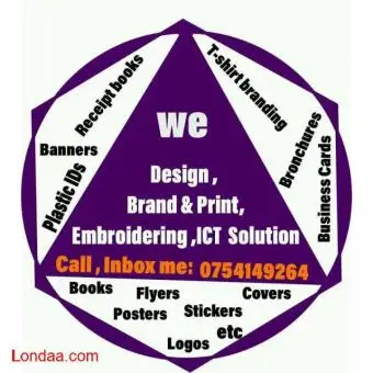 Customized Graphics Designing, Branding,Printing Embroidering and ICT Solutions