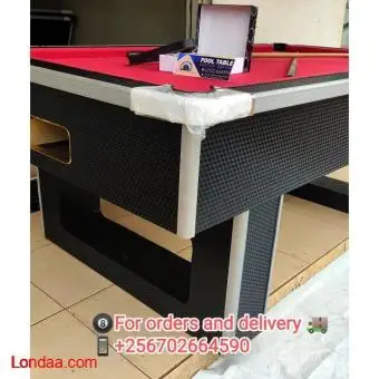Hotel luxury pool table black & red - 3