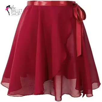 Maroon Adult Ballet Wrap Skirt