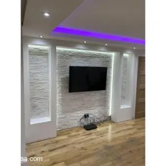 Gypsum tv unit wall - 3