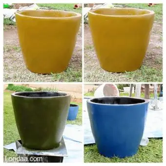 Round cement flower pots/V- shaped orchid xl - 3