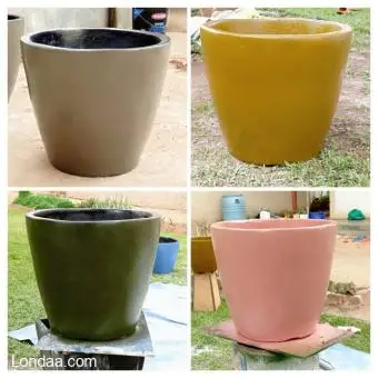 Round cement flower pots/V- shaped orchid xl - 4