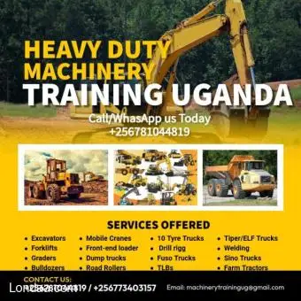 Grader, excavator, forklift, wheel loader training +256781044819